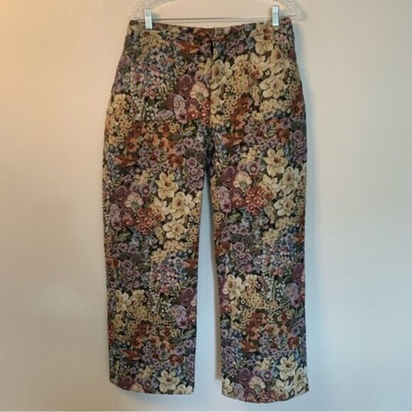 House Of CB Mistress Rocks Spectrum Floral Brocade Wide Leg Trousers L - Picture 4 of 13